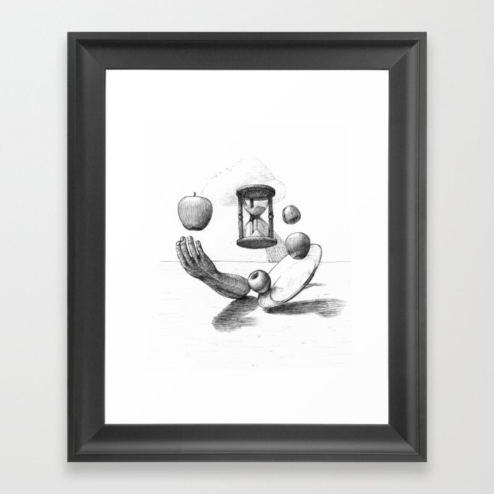 Apples and sandwatch Framed Art Print