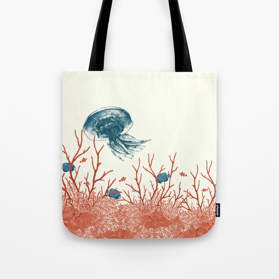 Aquatic Pattern Tote Bag