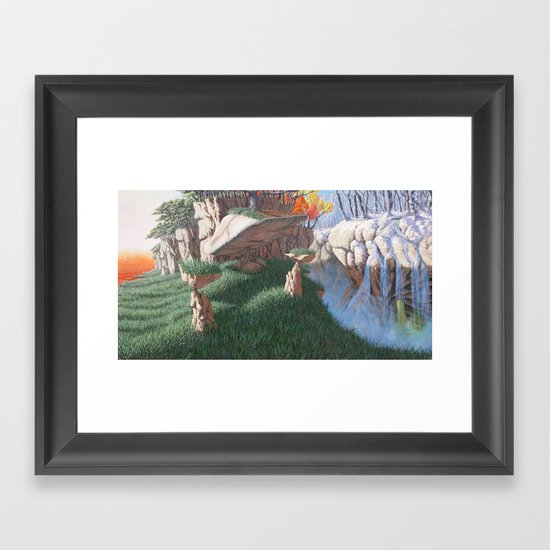 worship of change Framed Art Print