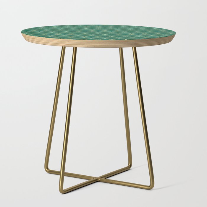 Gold Green Scales Pattern Side Table