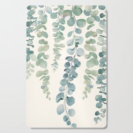 Watercolor Eucalyptus Leaves Cutting Board