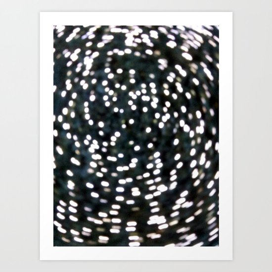 Xmas tree bokeh Art Print