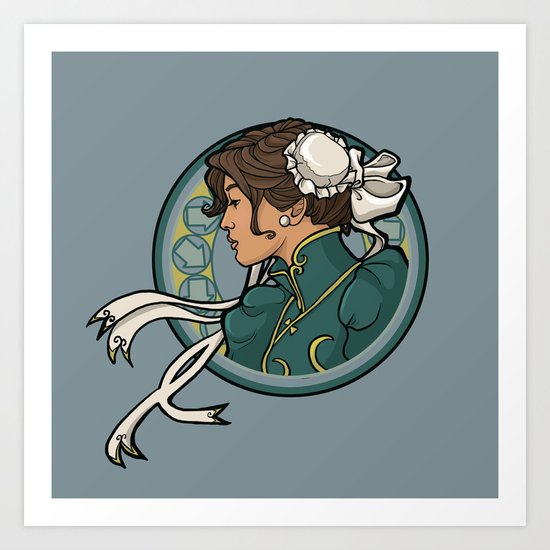Chun-Li Nouveau Art Print