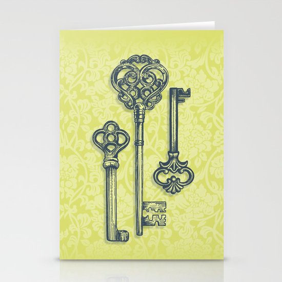 Three Skeleton Keys Stationery Cards