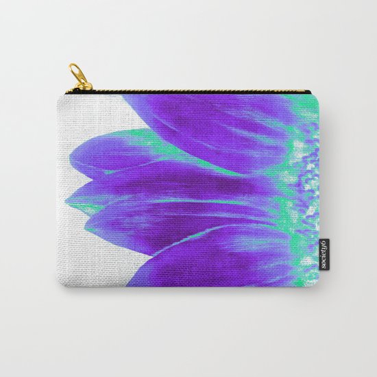 Sunflower Bright Violet & Mint Green Carry-All Pouch