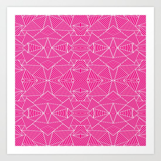 Ab Zoom Mirror Fushia Art Print