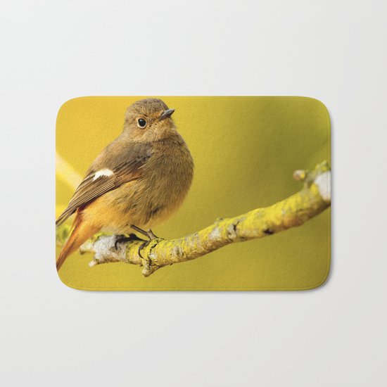Yellow bird Bath Mat