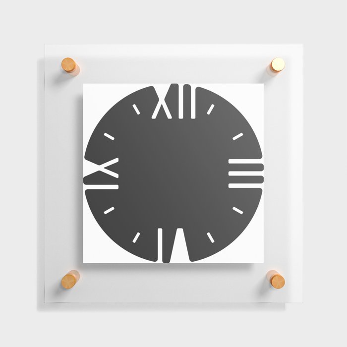 Big Roman Clock - Charcoal Floating Acrylic Print