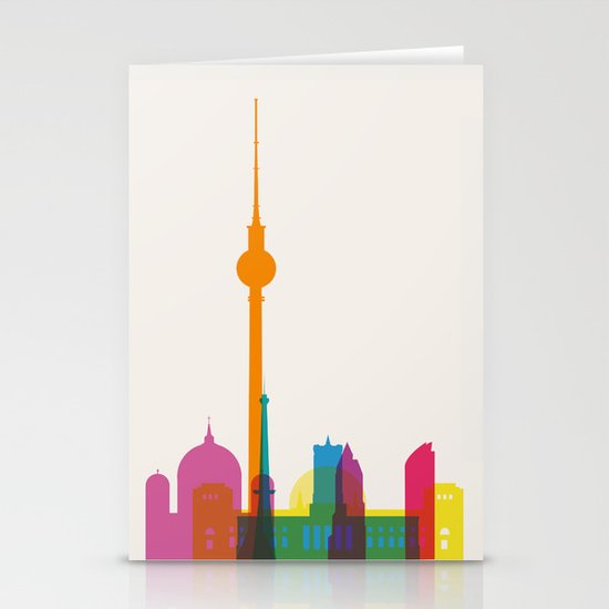 Shapes of Berlin accurate to scale Stationery Cards