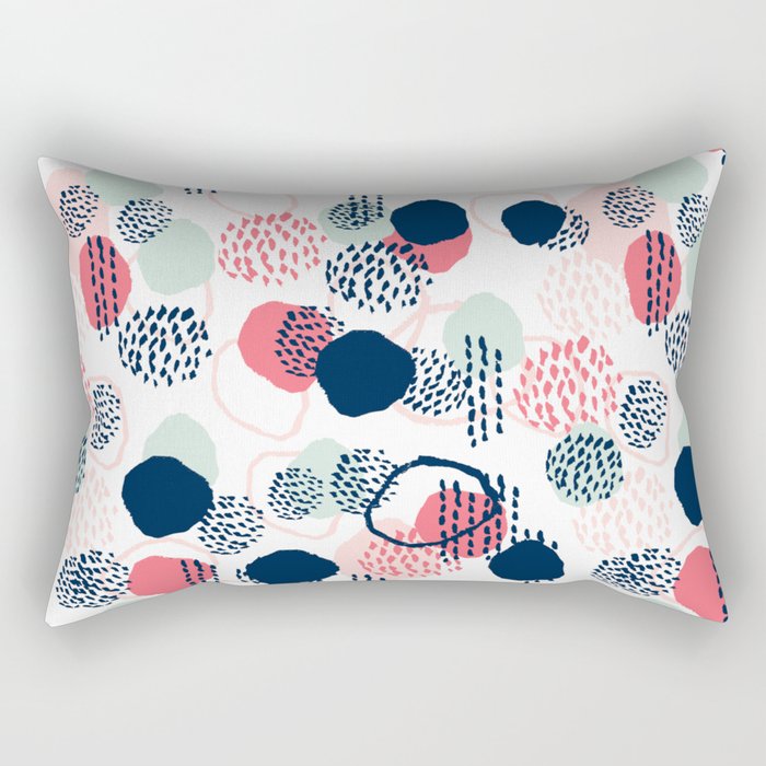 Orly - abstract painting minimal trendy girly gender neutral pattern decor Rectangular Pillow