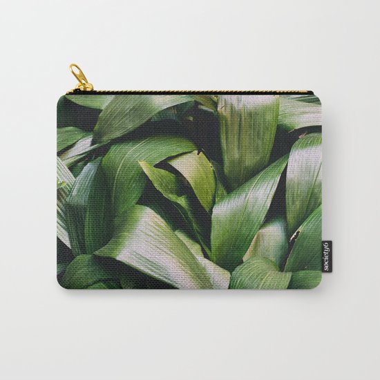 Green Leaves Closeup Pattern Carry-All Pouch