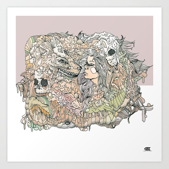 r a b b i t t o o t h Art Print
