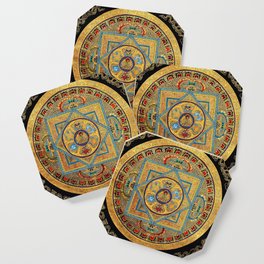Buddhist Hindu Mandala 23 Coaster