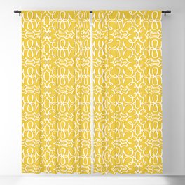 Yellow Doodle Blackout Curtain