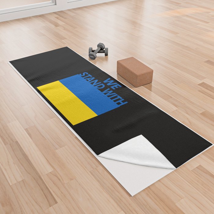 We Stand With Ukraine Yoga Towel