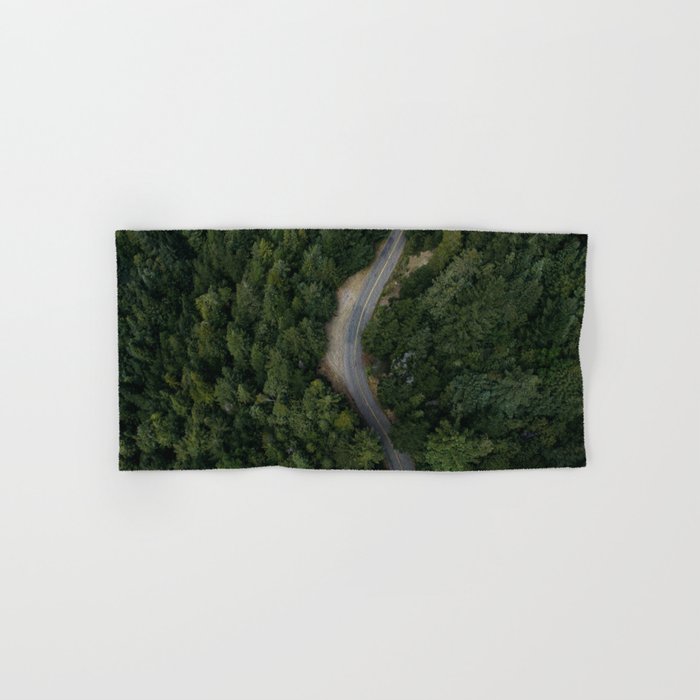 Nature Photography Forest Highway Road Trip Trees Hand Bath Towel