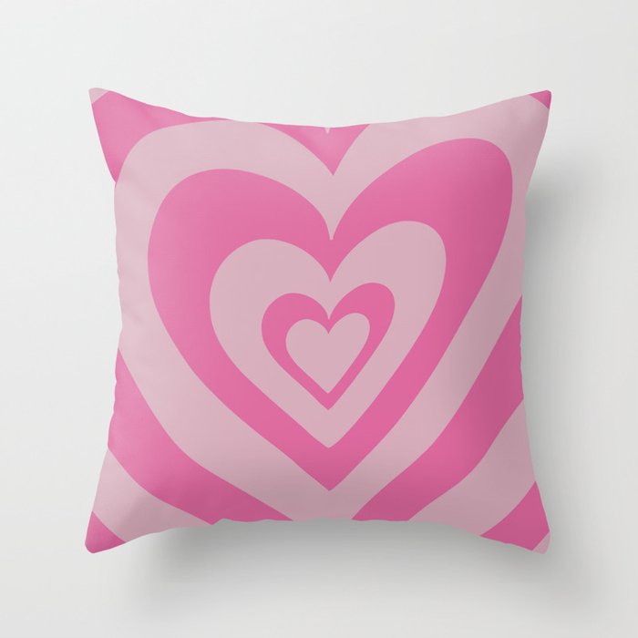 Love Power - grey pink Throw Pillow