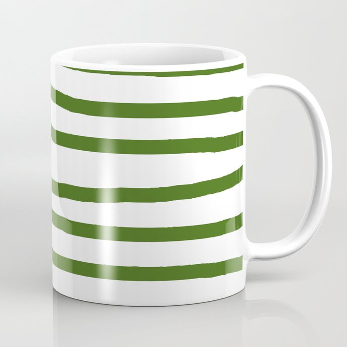 Simply Drawn Stripes in Jungle Green Coffee Mug