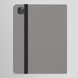 Dark Gray Brown Solid Color Pairs Pantone Steeple Gray 17-1500 TCX Shades of Brown Hues iPad Folio Case