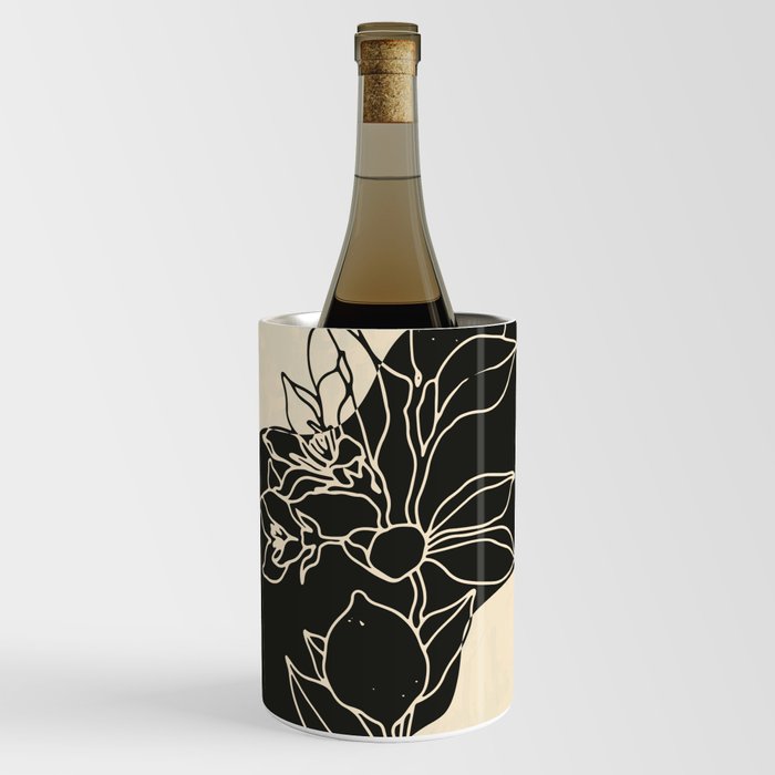Modern abstract contour flower Wine Chiller