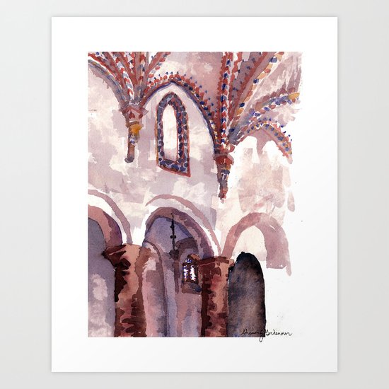 To hear all the singing Art Print