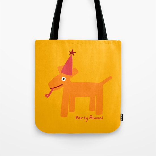 Party Animal-Orange Tote Bag