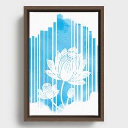 Minimalist Flower Space Framed Art Print Framed Canvas