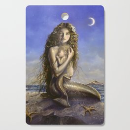 Mermaid and Child II by David Delamare Cutting Board