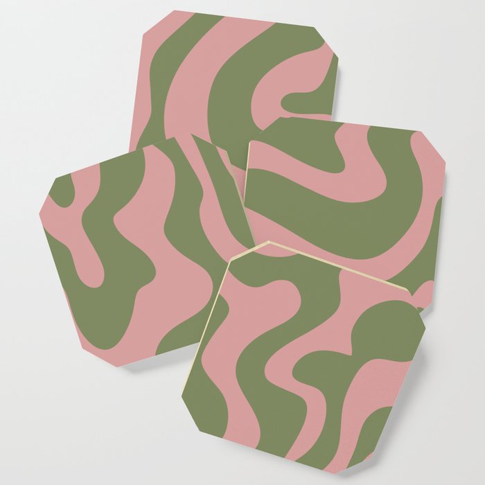 5 Abstract Swirl Shapes 220711 Valourine Digital Design Coaster