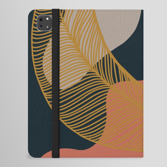 Abstract Golden Leaf 3 with Dark Background iPad Folio Case