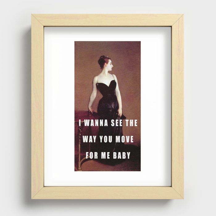 Madame X in a Black Dress Recessed Framed Print