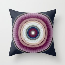 Decorative Wine Dark Blue Mandala Throw Pillow