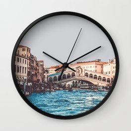 Venice Rialto Bridge, Italy Travel Artwork Wall Clock