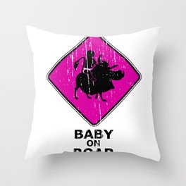 Babay on Boar Throw Pillow