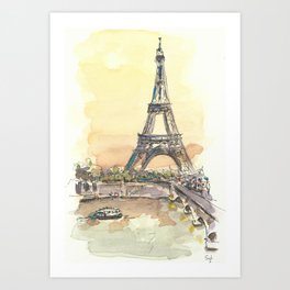 París Eiffel Tower Art Print