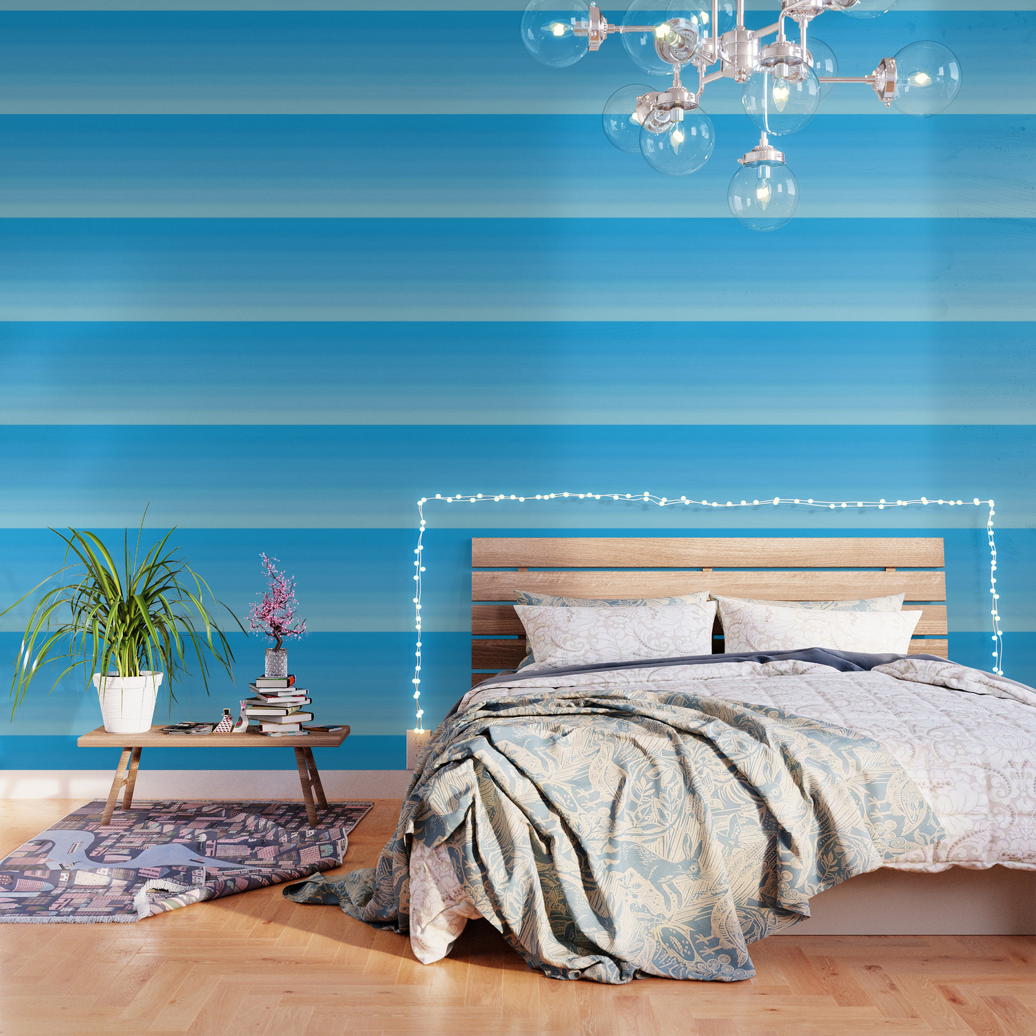 Misty Bright Ocean Blue Wallpaper By Desertsart Society6