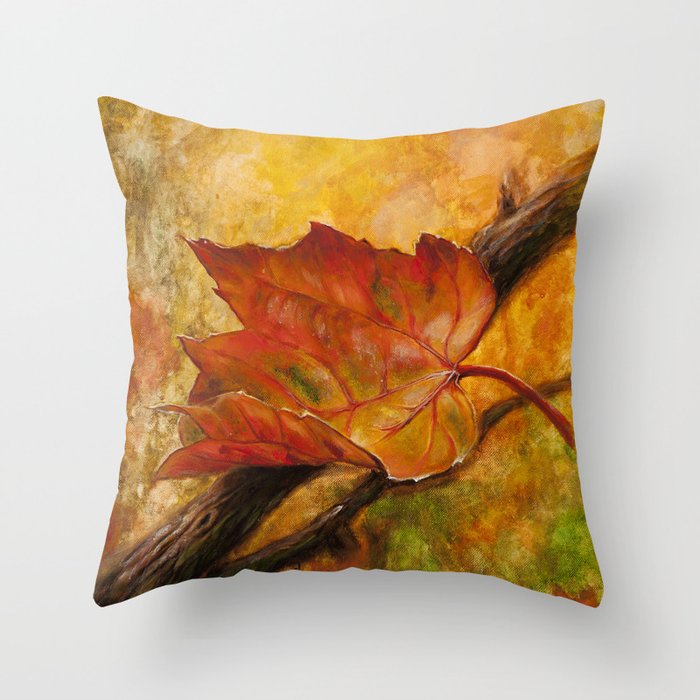 Fall leaf Throw Pillow