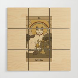 Libra Cat Wood Wall Art