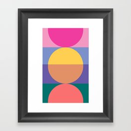 Vaporwave Color Stack Framed Art Print