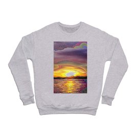 Plum Sunset Over Elliott Bay Crewneck Sweatshirt