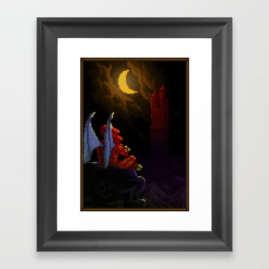 Pixel Art series 4 : Demon Framed Art Print