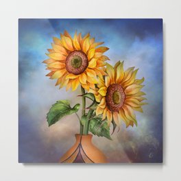 Sunflowers world  Metal Print