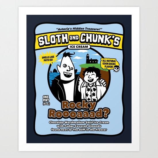 Sloth and Chunk's Ice Cream Art Print