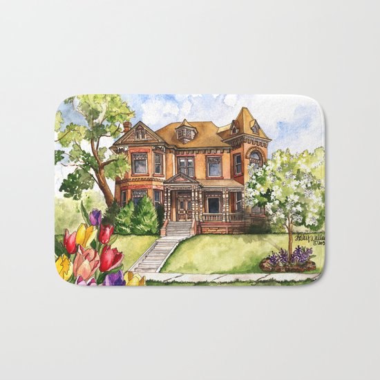 Victorian Mansion in the Spring Bath Mat