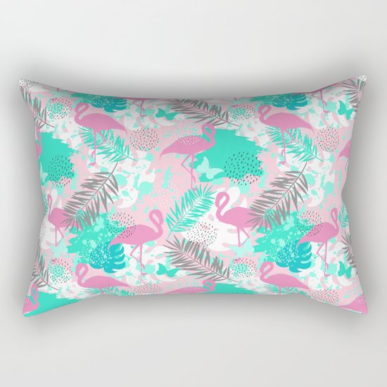 Flamingo. Abstract pattern Rectangular Pillow