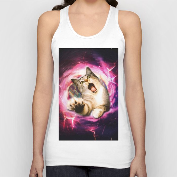 Galaxy Cat Hole Unisex Tank Top By Pahagh Society6