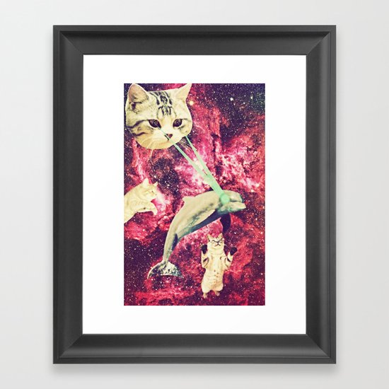 Galactic Cats Saga 2 Framed Art Print