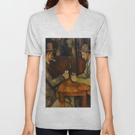 Paul Cézanne The Card Players (1895) V Neck T Shirt