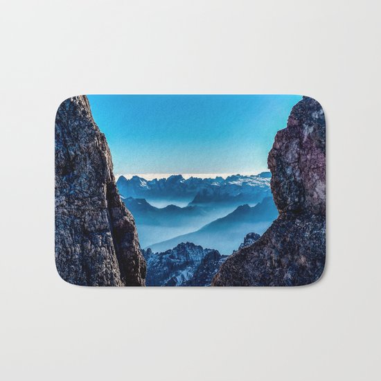 Moutain sky ice blue Bath Mat