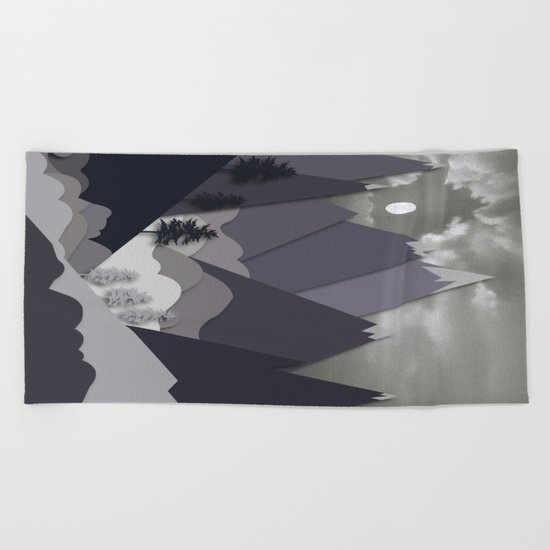 Night Mountains No. 24 Beach Towel